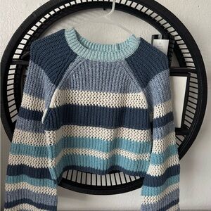 RSQ Blue and Cream Striped Women's Sweater